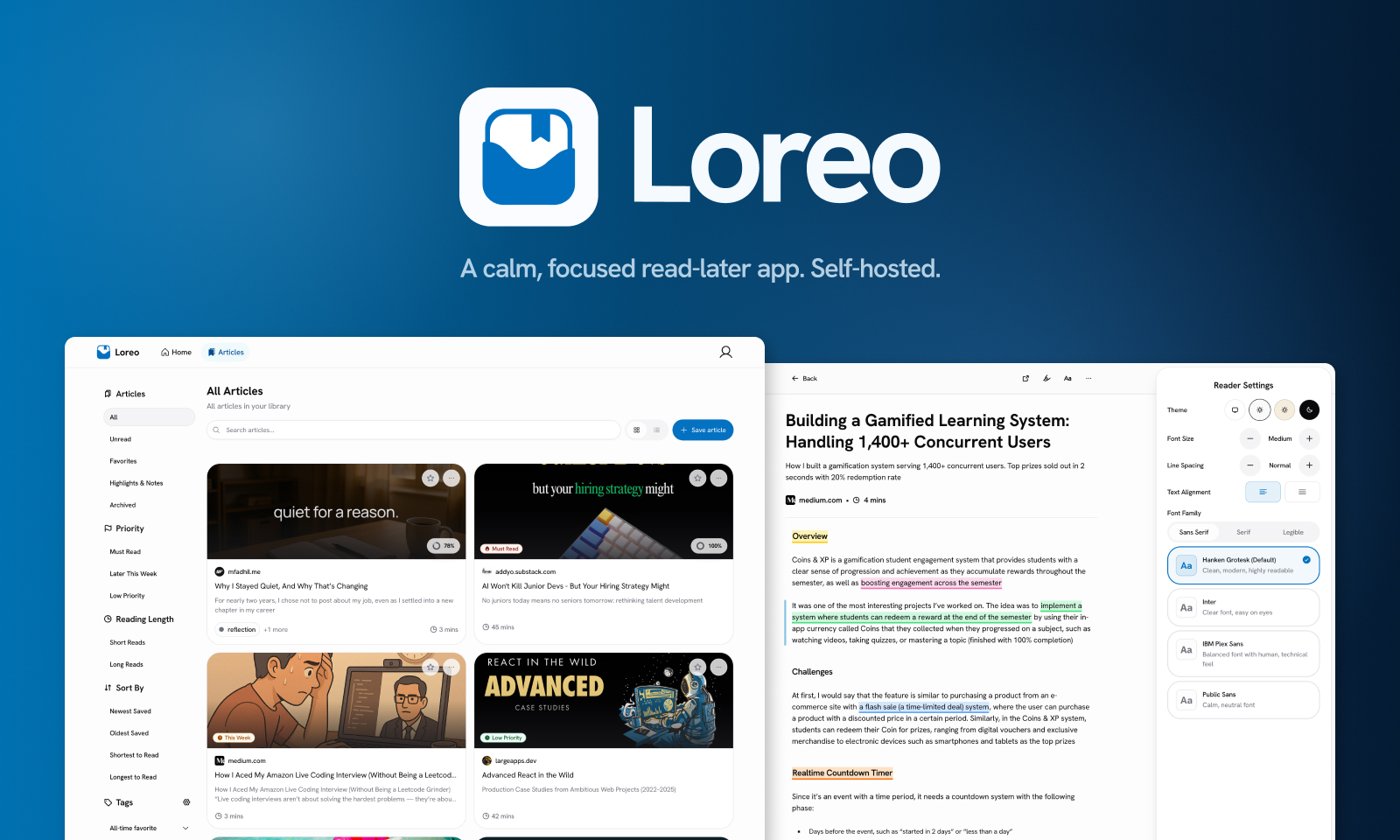Loreo - A Self-Hosted Read-Later App: From Pocket Migration to Calm Reading